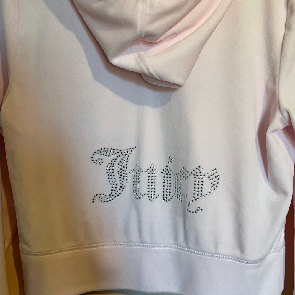 Juicy Couture OG Soft Pink bling Hoodie size Large - Picture 5 of 5